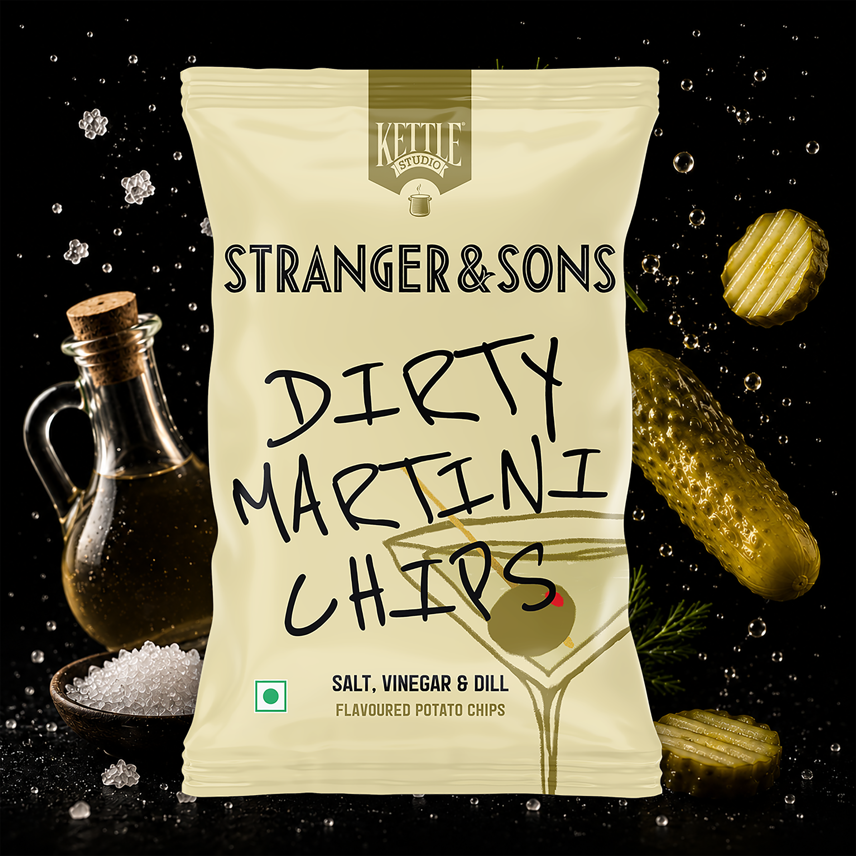 DIRTY MARTINI CHIPS - SALT, VINEGAR & DILL