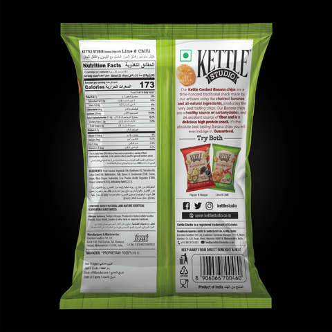KETTLE COOKED BANANAS LIME & CHILLI PACK OF 6