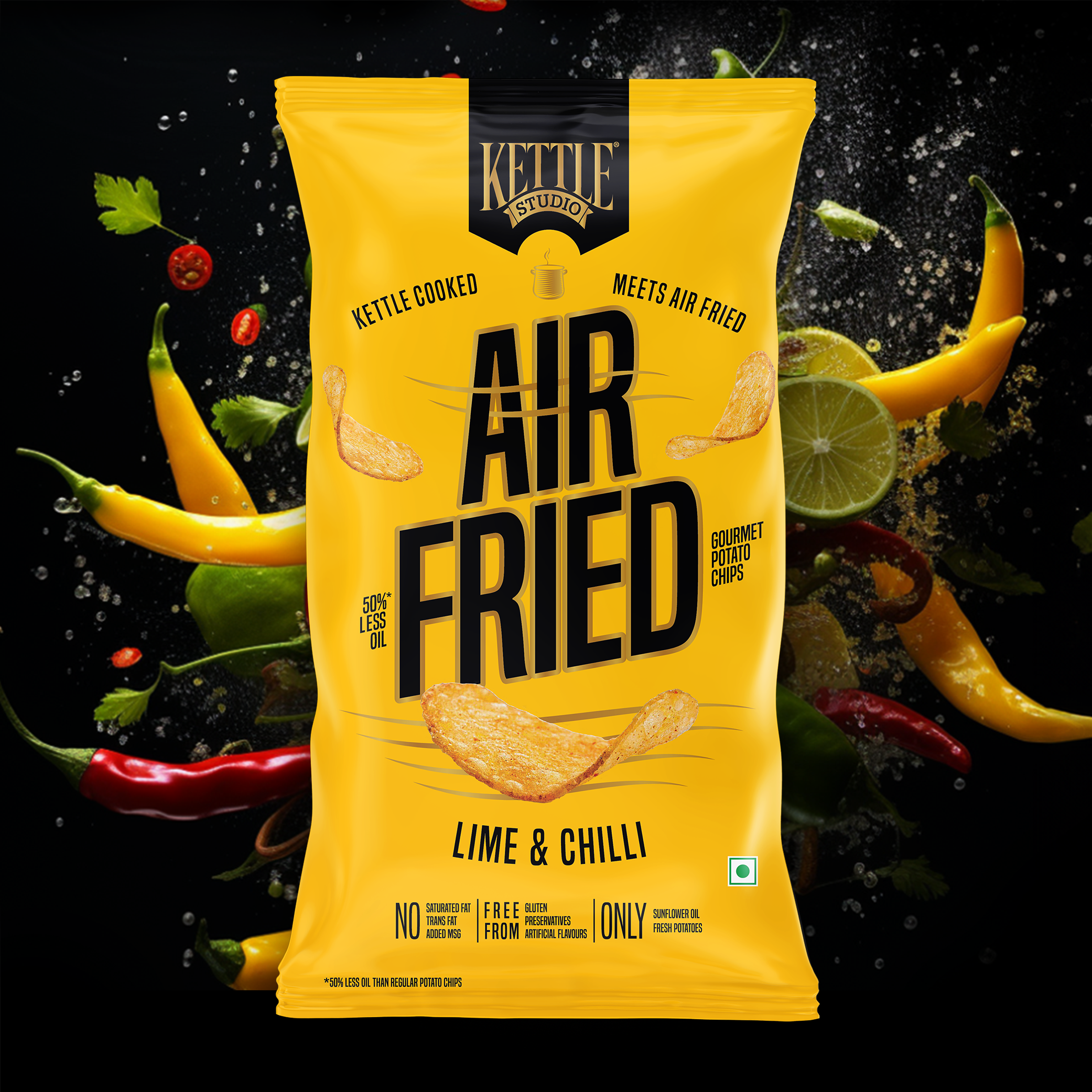 AIR FRIED POTATO CHIPS LIME & CHILLI