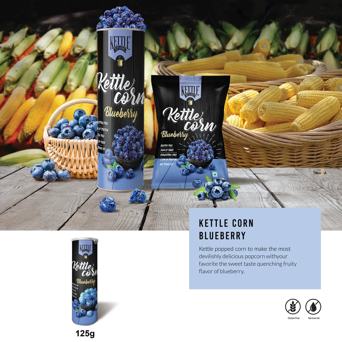 Blueberry Caramel Popcorn pack by Kettle Studio