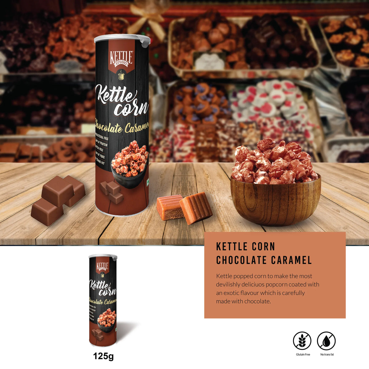 Chocolate Caramel Popcorn pack by Kettle Studio
