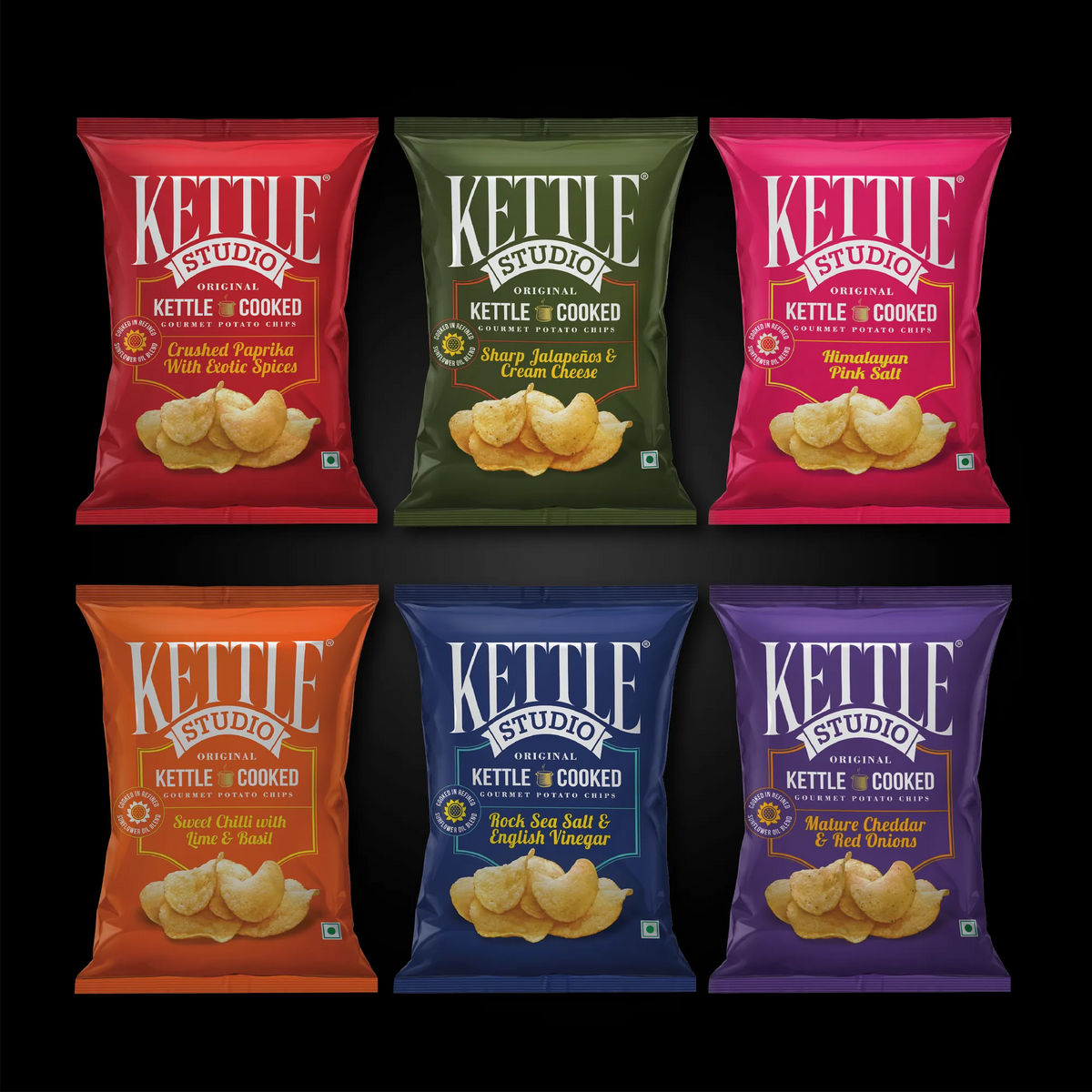 Flavour Expedition Pack of 6 gourmet snack assortment pack by Kettle Studio