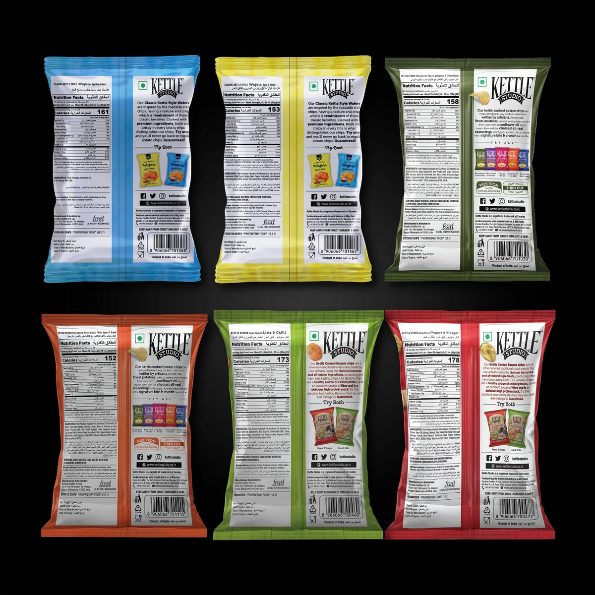 Gourmet Kettle World Collection Pack of 6 pack by Kettle Studio
