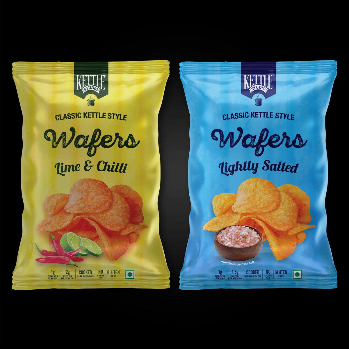 Kettle Style Wafers Assorted Flavours Pack of 6 pack by Kettle Studio