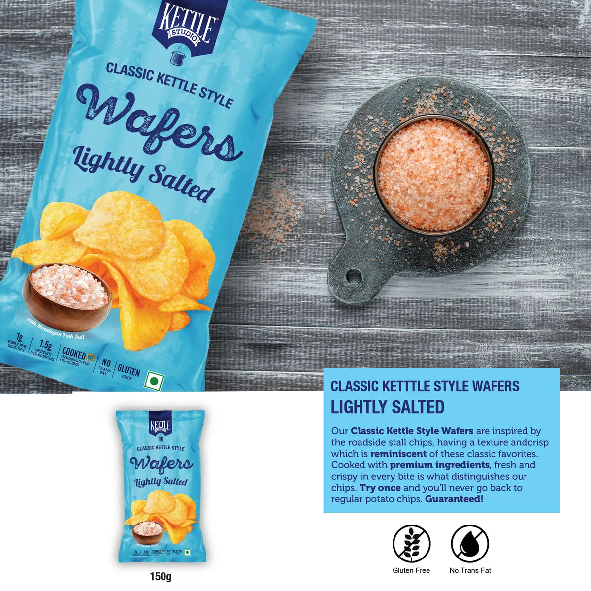 Kettle Style Wafers Assorted Flavours Pack of 6 pack by Kettle Studio
