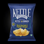 Rock Sea Salt & English Vinegar kettle cooked potato chips pack by Kettle Studio