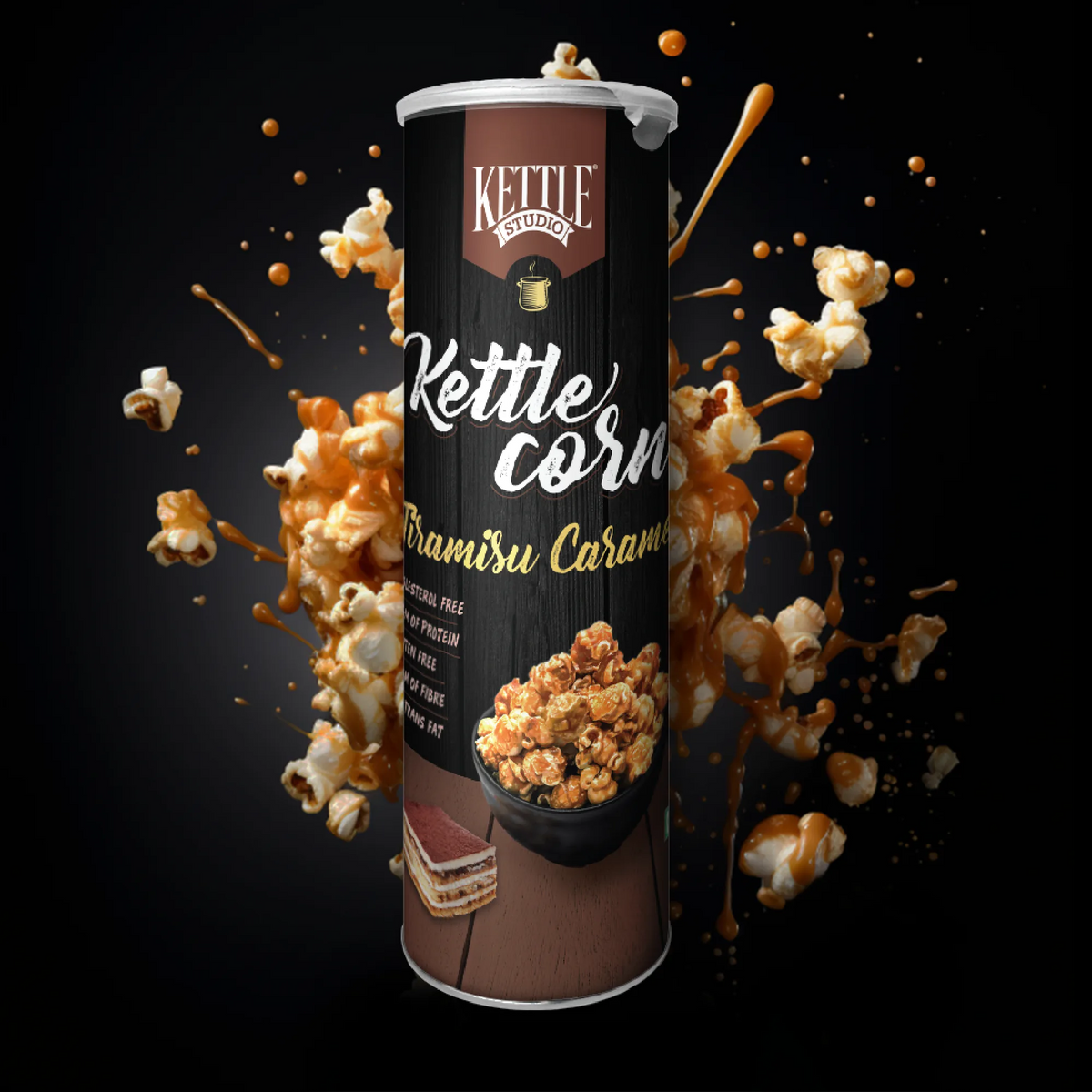 Tiramisu Caramel Popcorn pack by Kettle Studio
