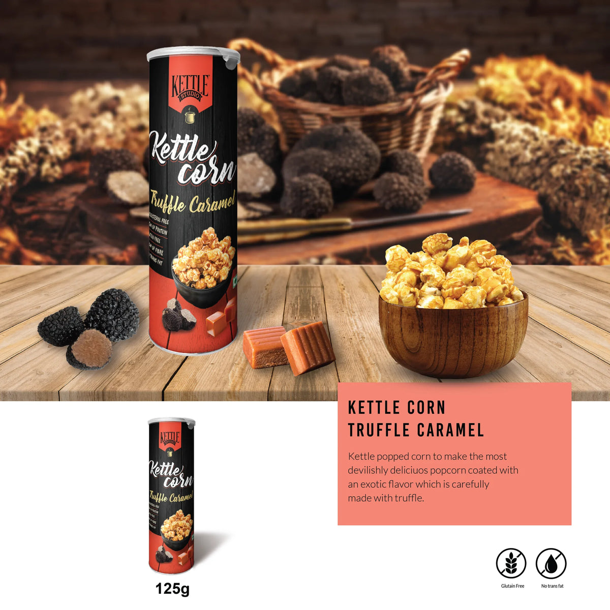 Truffle Caramel Popcorn pack by Kettle Studio