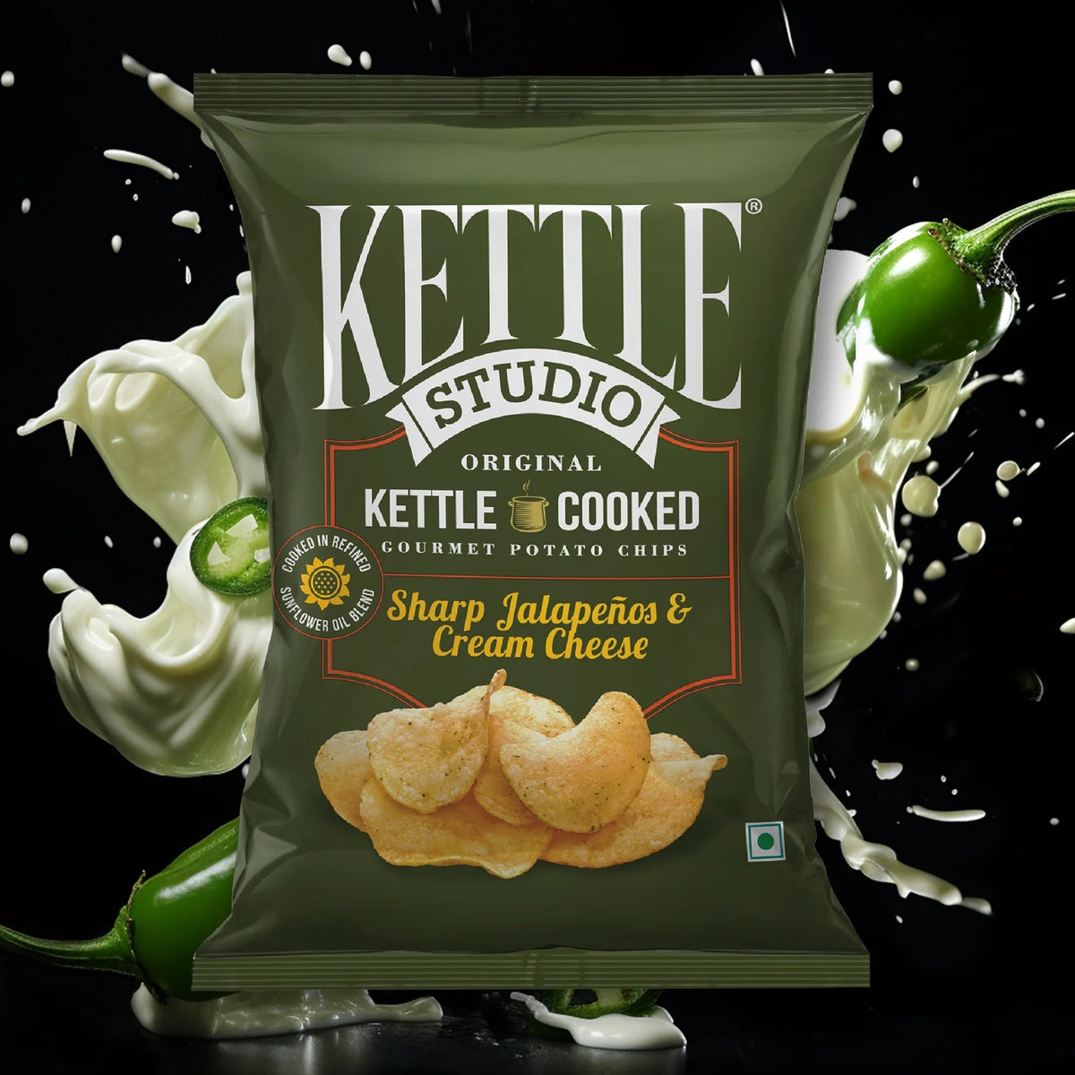 Kettle Studio Medium Pack Carton - Sharp Jalapenos & Cream Cheese 60g x 48 Packs